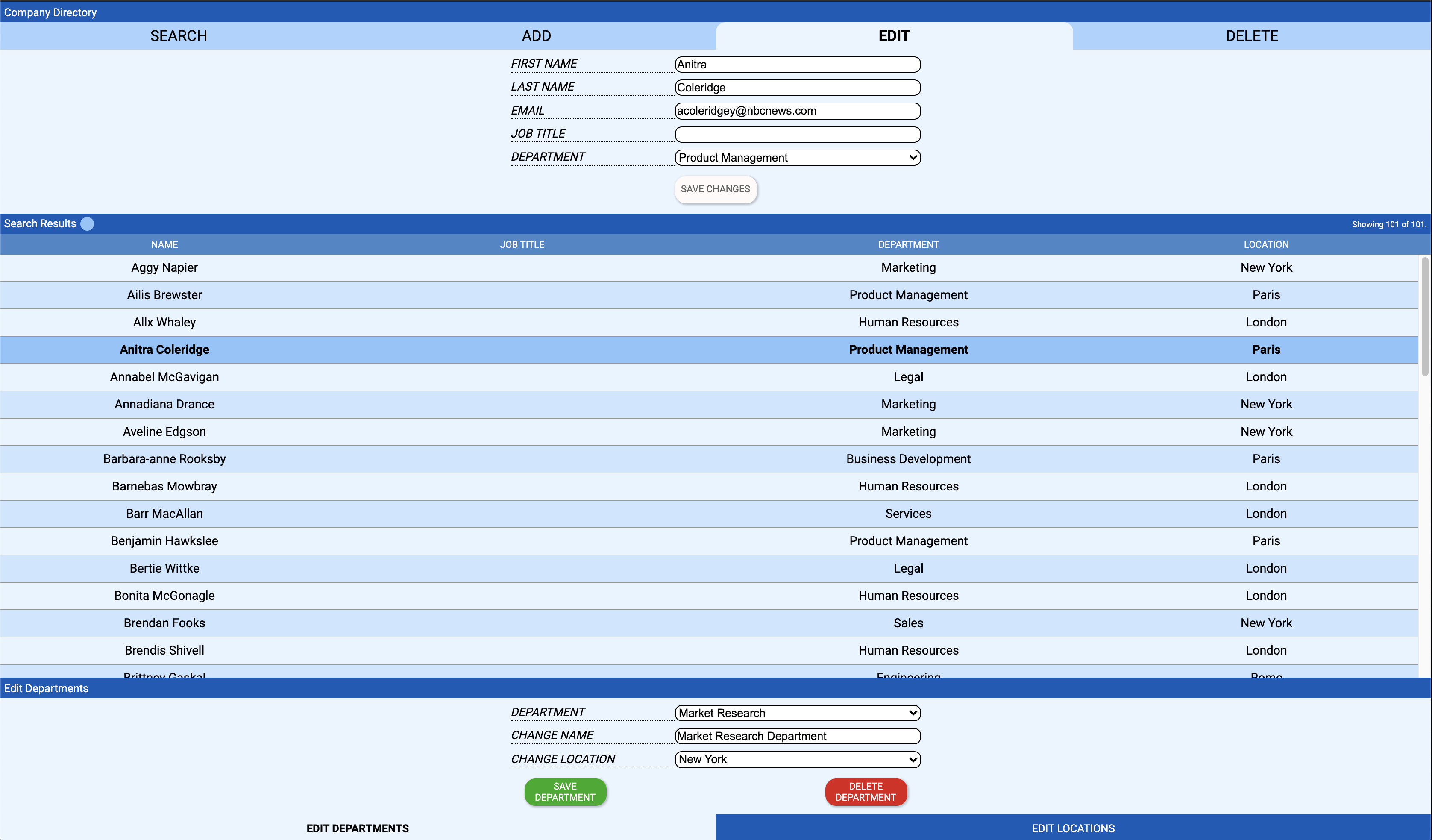 Company Directory